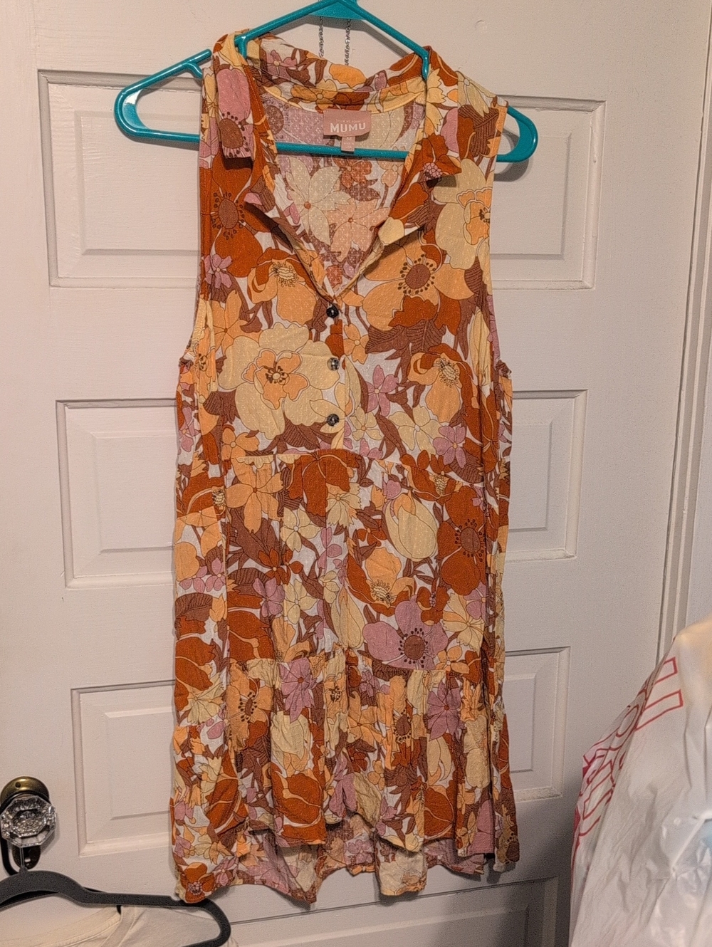 Show Me Your Mumu Groovy Collared Dress in Party Poppy